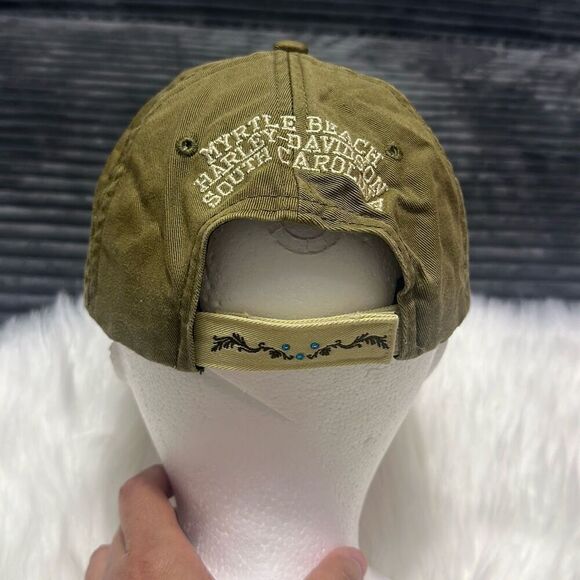 Harley Davidson Womens Baseball Cap Bejeweled Embroidered - Picture 5 of 11